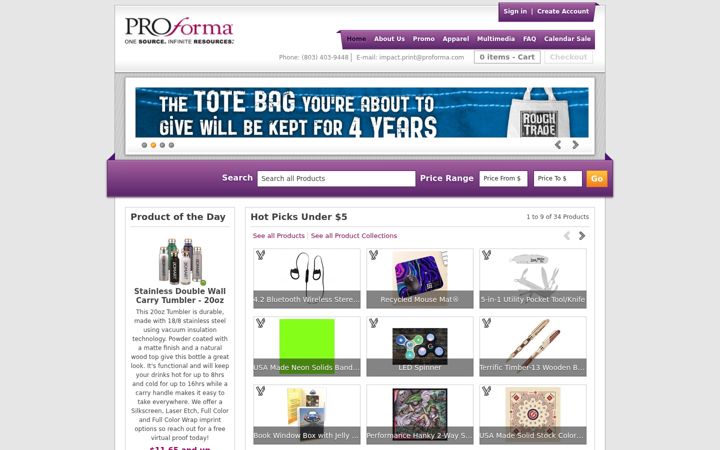 Screenshot of impactprintandpromo.com
