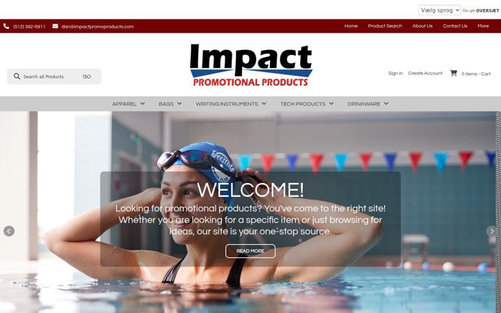 Screenshot of impactpromoproducts.com