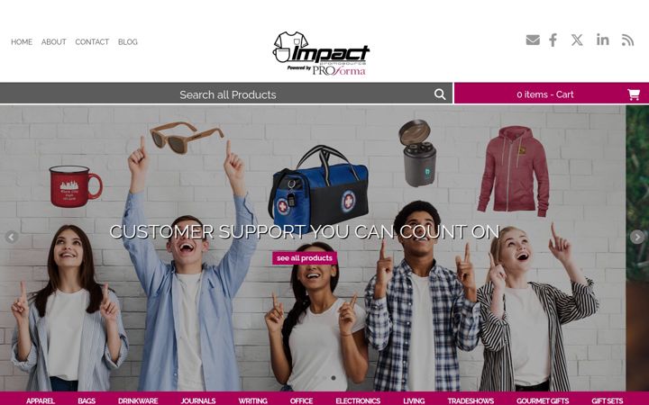 Screenshot of impactpromosource.com