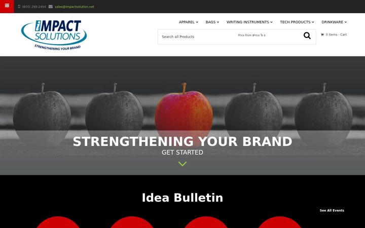 Screenshot of impactsolutionpromo.net