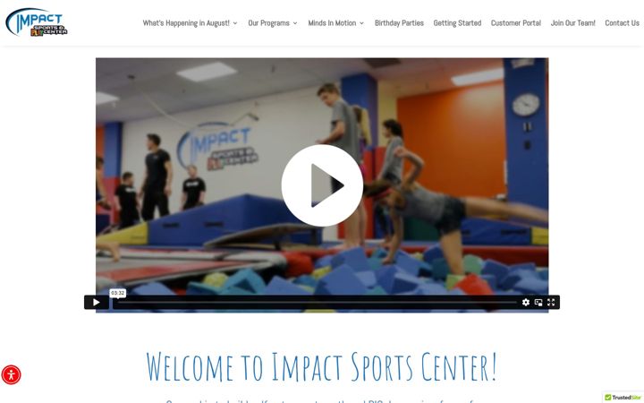 Snímek obrazovky impactsportscenter.com