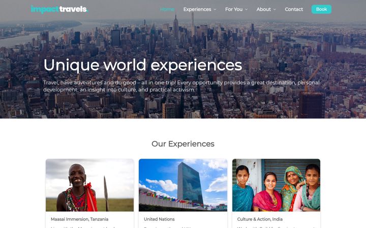 Screenshot of impacttravels.com