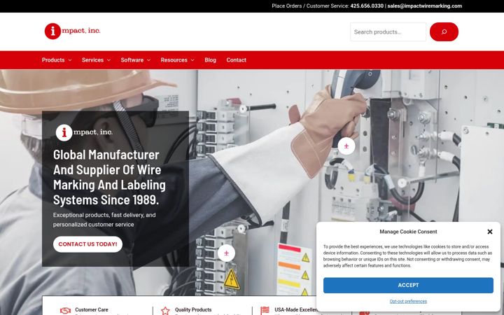 Screenshot of impactwiremarking.com