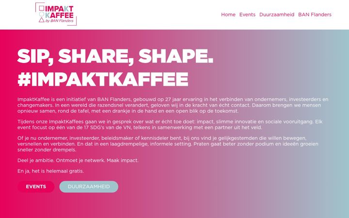 Captura de pantalla de impaktkaffee.be