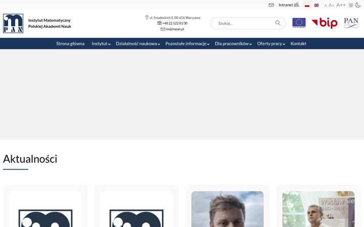 Screenshot of impan.pl