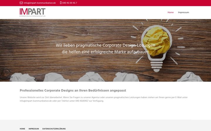 Screenshot of impart-kommunikation.de