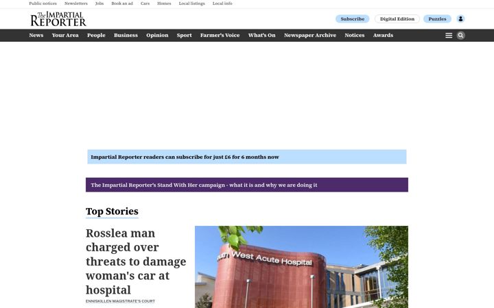 Screenshot of impartialreporter.com