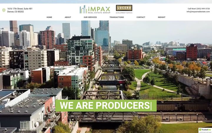 Snímek obrazovky impaxrealestate.com