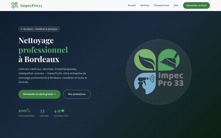 Screenshot of impecpro33.fr