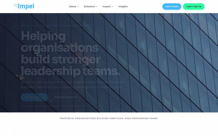 Screenshot of impeltalent.com