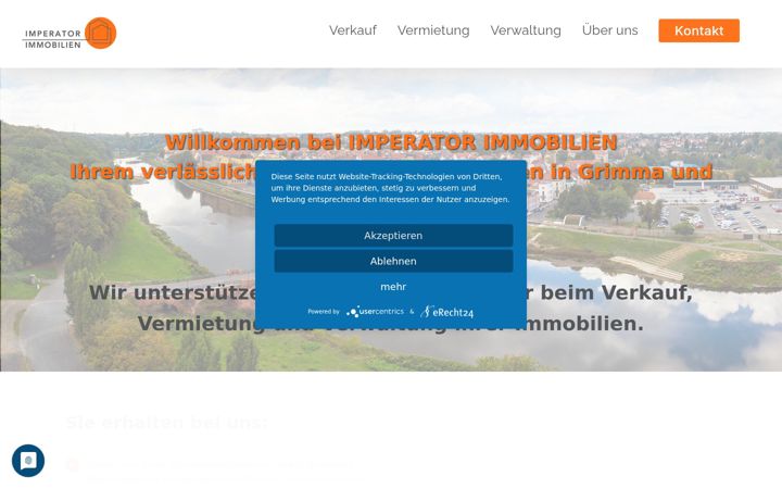 Screenshot of imperator-immobilien.de