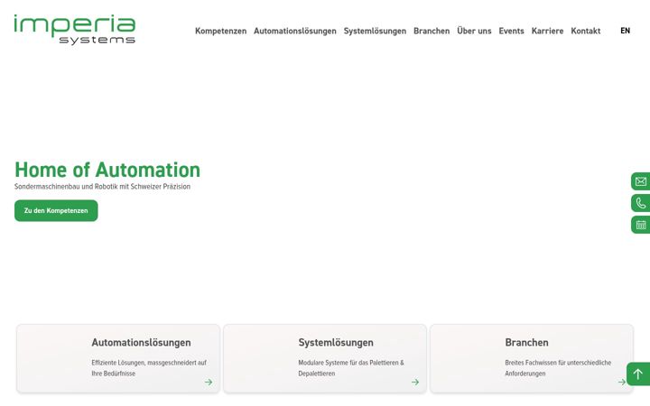 Screenshot of imperia-systems.ch