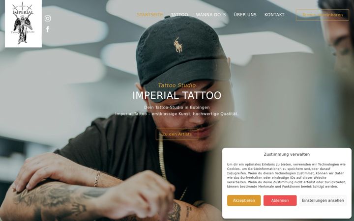 Screenshot of imperial-tattoo.de