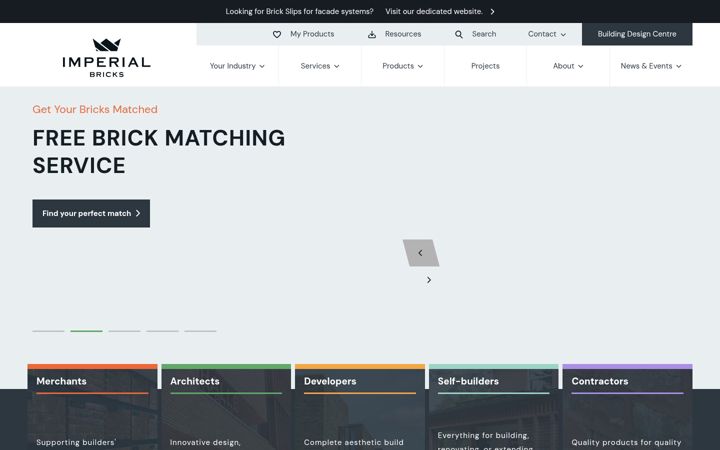 Screenshot of imperialbricks.co.uk