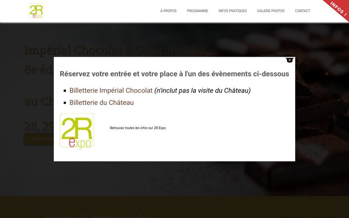 Screenshot of imperialchocolat-fontainebleau.fr