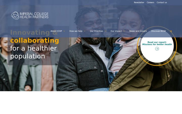 Screenshot of imperialcollegehealthpartners.com