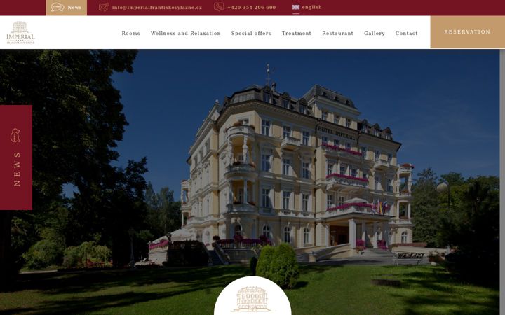 Zrzut ekranu imperialfranzensbad.cz