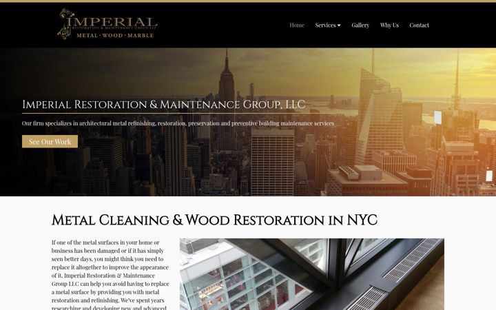 Skærmbillede af imperialmetalcleaning.com