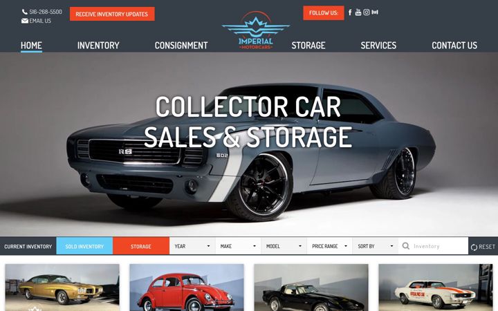Screenshot of imperialmotorcars.com