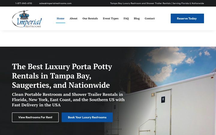 Snímek obrazovky imperialrestrooms.com