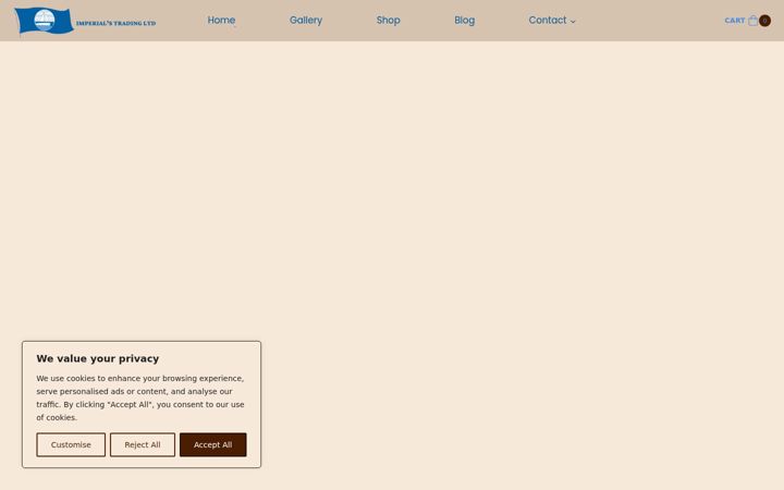 Screenshot of imperialscoffee.co.uk
