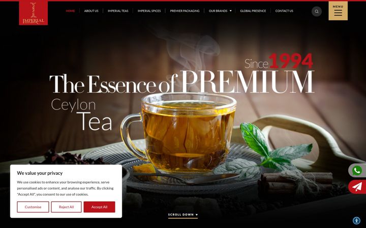 Ekrano kopija imperialteasgroup.com