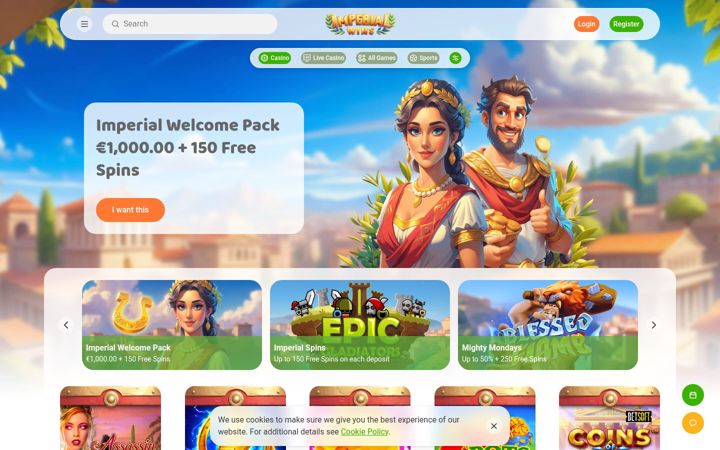 Screenshot of imperialwins.com
