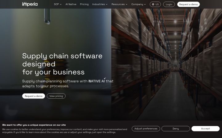 Screenshot of imperiascm.com