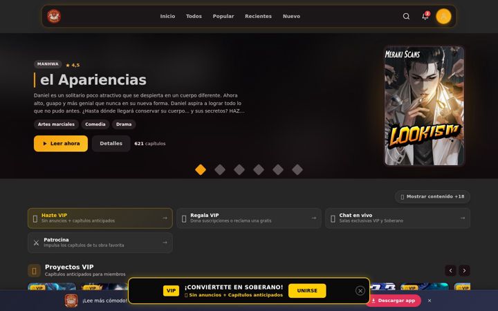 Screenshot of imperiomanhua.com