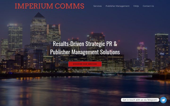 Screenshot of imperium-comms.com