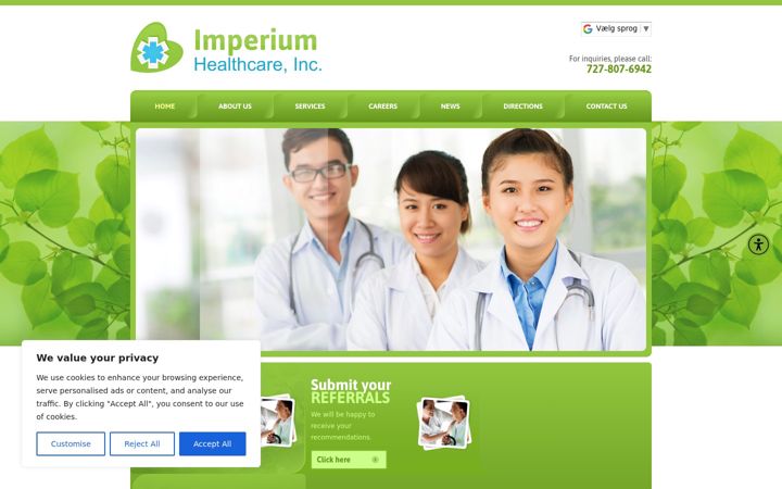 Screenshot ta' imperiumhealthcare.com