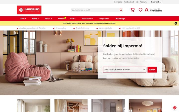 Screenshot of impermo.be