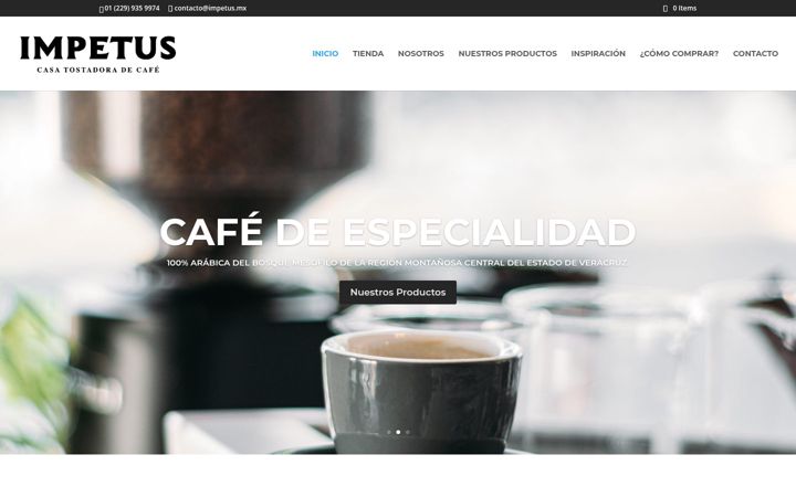 Screenshot of impetus.mx