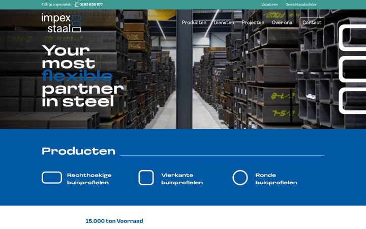 Screenshot of impexstaal.com