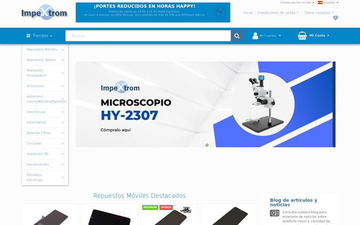 Screenshot of impextrom.com
