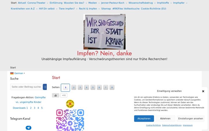Screenshot of impfen-nein-danke.de