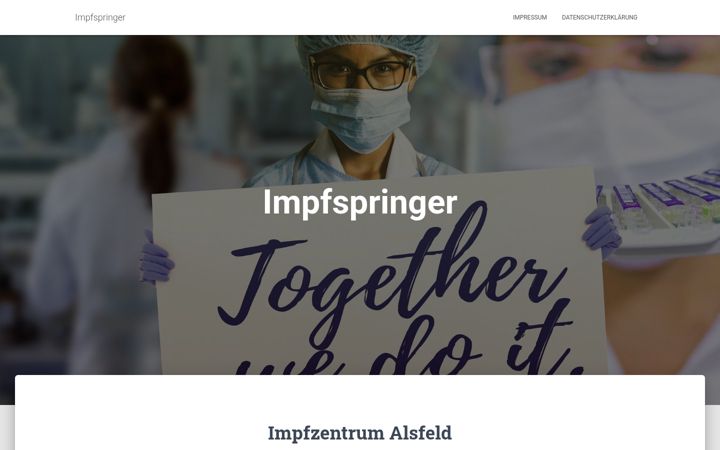 Screenshot of impfspringer.de