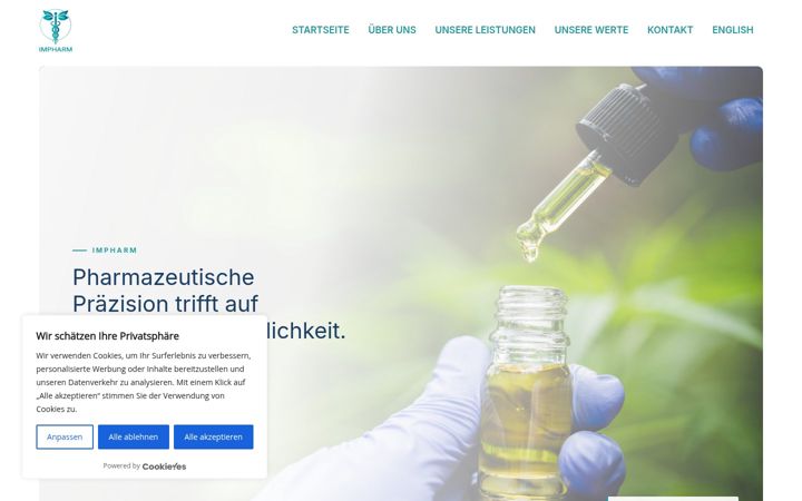 Screenshot of impharm-ag.ch