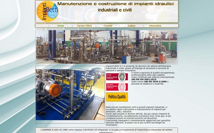 Screenshot του impiantibetti.it