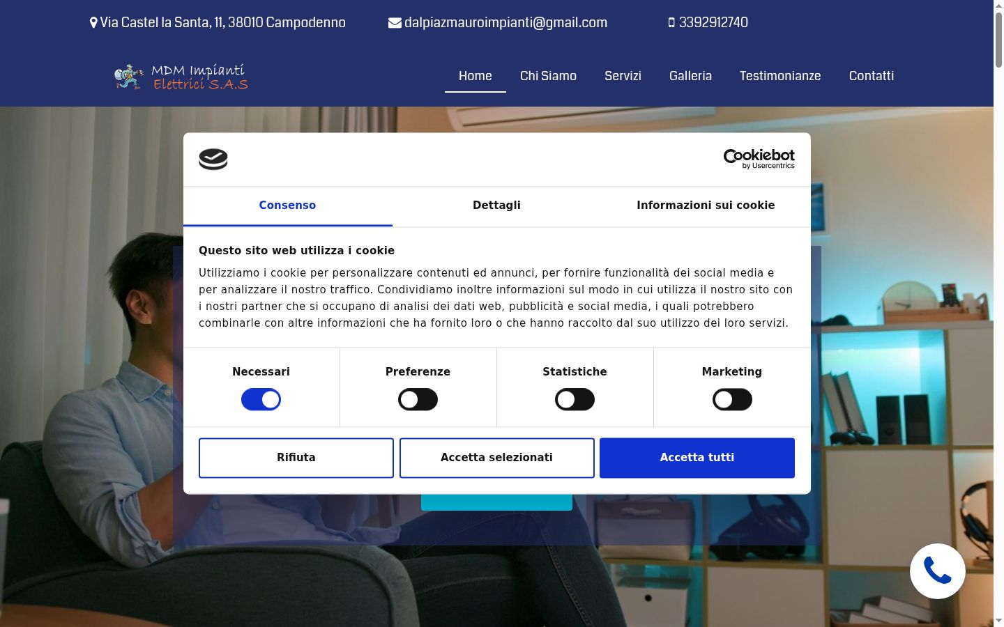 Sutikimo reklamjuostės, rodytos prieš bet kokią sąveiką, ekrano kopija