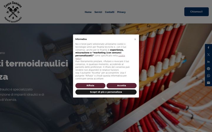 Screenshot of impiantiidraulicicoccodamiano.it