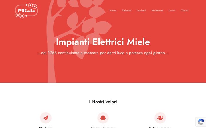 Screenshot of impiantimiele.com
