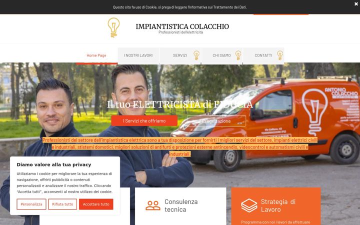 Screenshot of impiantisticacolacchio.it