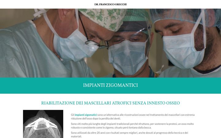 Screenshot of impianto-zigomatico.it