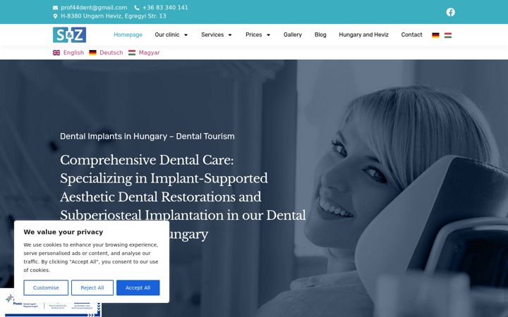Zrzut ekranu implant-dentist-hungary.com
