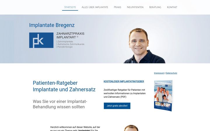 Screenshot of implantat-bregenz.at