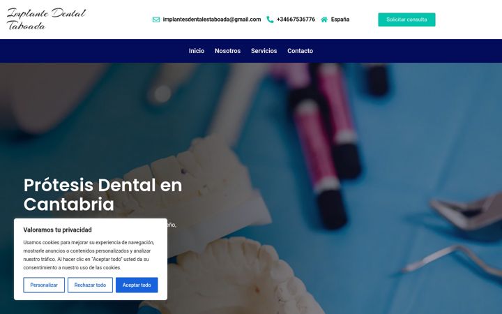 Screenshot of implantedental-taboada.es
