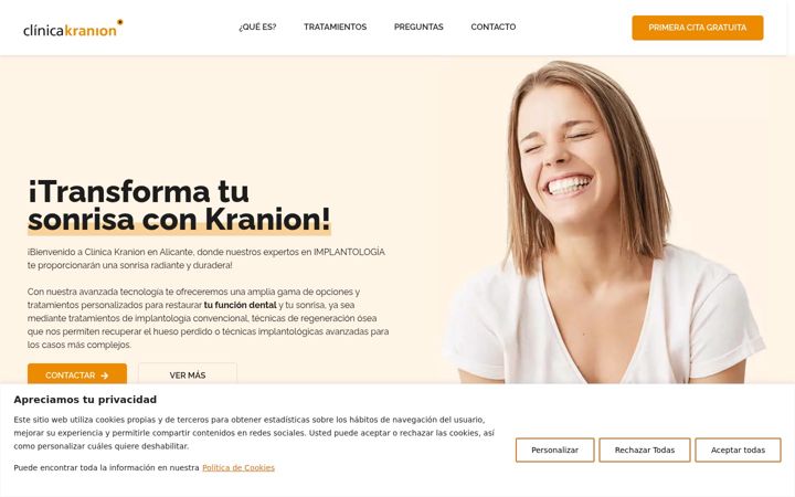 Screenshot of implantesdentalesalicante.com