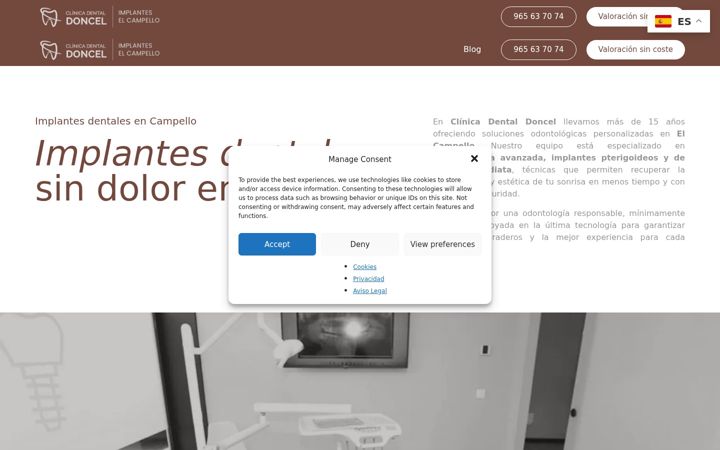 Screenshot of implantesdentalescampello.es