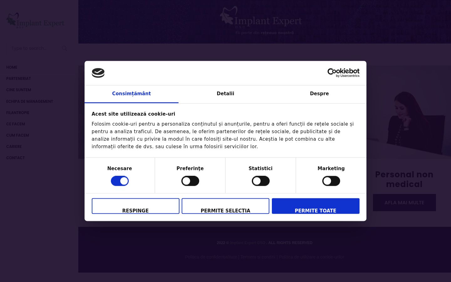 Screenshot del banner di consenso mostrato prima di qualsiasi interazione